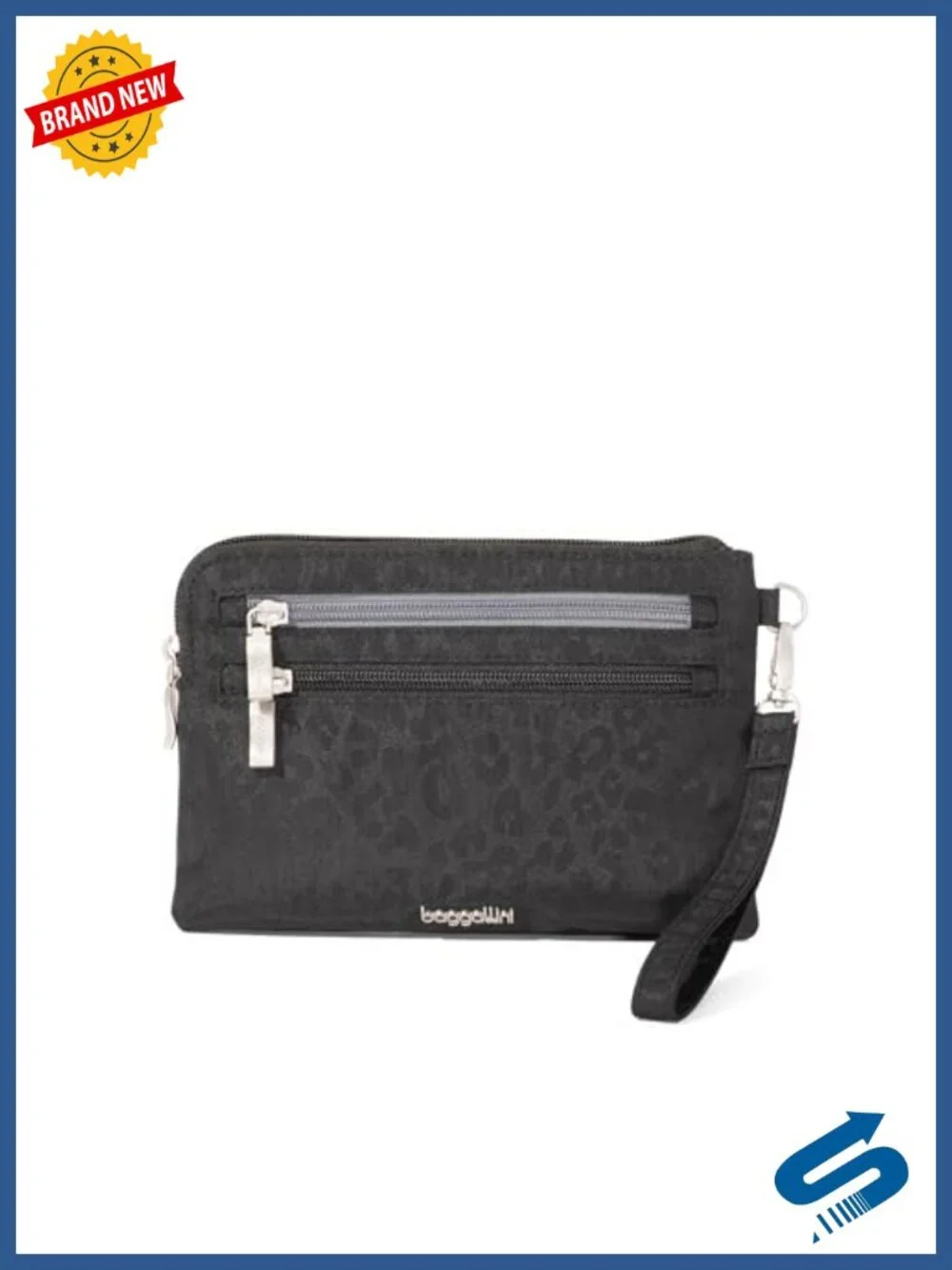 RFID Blocking Polyester Wristlet Wallet with Detachable Strap